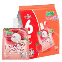 ราคา เจเล่ บิวตี้ เยลลี่คาราจีแนน ผสมแอล-คาร์นิทีน วิตามินซีและน้ำลิ้นจี่ 15% 140 ก. x 6 (7115235393731)