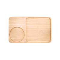 ราคา Thewood 's Tale ถาดเสิร์ฟพร้อมรองแก้ว Plate with coaster จากไม้ยางแท้ธรรมชาติ สีอ่อน (rubber wood) (929394280217188)