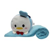 ราคา Disney Tsum Tsum หมอนผ้าห่ม โดนัล ดั๊ก มีถุงม้วนเก็บได้ (465602917753522)