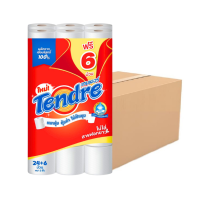 ราคา (ยกลัง 6 แพ็ค) เทนเดอร์ กระดาษชำระม้วน ยาว15เมตร แพ็ค 24 ม้วนฟรี 6 ม้วน Tendre Bathroom Tissue (288808254396388)