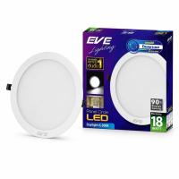 ราคา Eve ดาวน์ไลท์ ทรงกลม พาเนลไลท์ แอลอีดี Led โคมไฟฝังฝ้า โคมติดเพดาน ขนาด 18w แสงขาว รหัส 565203 (524065289798525)