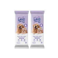 ราคา [แพ็ค2] ผ้าเปียกอาบน้ำสัตว์เลี้ยง Lovlitails เลิฟลี่ เทล ควิก บาธ ไวพ์ Fruity Fresh 30แผ่น/แพ็ค, สีม่วง, สามารถเช็ดสัตว์เลี้ยงได้ทังตัว อ่อนโยนต่อรอบดวงตา ใช้แทนการอาบน้ำ (931228984857388)