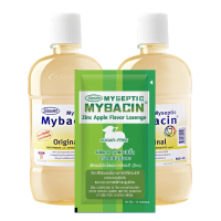 ราคา Mybacin Promotion 1 แถม 2 น้ำยาบ้วนปาก ขนาด 500 มล. สูตรออริ +เม็ดอมซิ้งรสapple 1 ซอง (529091105351621)