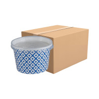 ราคา Goodboxpack Cb-b1-931 ถ้วยกระดาษขาวพร้อมฝาพลาสติก ลายคราม 500 ml 1 แพ็ค 50 ชุด (564445708730290)