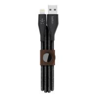 ราคา Belkin สายชาร์จ Duratek Plus Lightning Cable with Strap Usb-a to Lightning [1.2 เมตร / 3 เมตร] Black - 3เมตร (719096011407033)