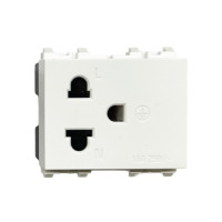 ราคา Siemens Delta® Relfa เต้ารับขากลมแบน เดี่ยว มีกราวน์ มีม่านนิรภัย สีขาว (765333245131204)