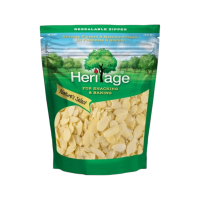 ราคา เฮอริเทจ อัลมอนด์ดิบสไลด์ 200 ก. Heritage Raw Blanched Sliced Almonds 200 g. (932795199208849)