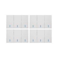 ราคา แพ็ค4 ชุดสวิตช์ทางเดียว ขนาด 3 ช่อง มีพรายน้ำ สีขาว 1 Way Switch 3 Gang White รุ่น Nexy (155722566800782)