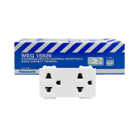 ราคา เต้ารับคู่ 3 ขา Wide Panasonic รุ่น Weg 15929 สีขาว (1 แพ็ค x10 ชิ้น) (195168526227644)