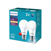 ราคา Philips (แพ็คคู่) หลอดไฟ Essential Led Bulb 11w ขั้วe27 แสงวอร์มไวท์ 3000k | 929002299597 | Ucanbuys (788041558958336)