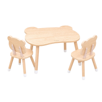 ราคา Mamamo ชุดโต๊ะ เก้าอี้หมี Rubberwood Bear Table and Chair Set เฟอร์นิเจอร์เด็ก วัสดุไม้ยางพารา เสริมสร้างการเรียนรู้ D โต๊ะ+เก้าอี้หมี 2 (431297987367585)