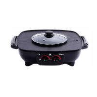 ราคา Camel หม้อชาบูและถาดปิ้งย่างแบบ 2in1 กำลังไฟ 1500w ความร้อนเร็ว เคลือบสารติด มาพร้อมหม้อชาบูและตะแกรงปิ้งย่าง Black (447877845384800)