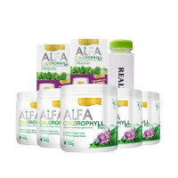 ราคา Alfa Chlorophyll Plus 5 กระปุก คลอโรฟิลล์ 2 กล่องและกระบอกน้ำ 1 กระบอก (901433437907446)