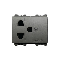 ราคา Siemens Delta® Relfa เต้ารับขากลมแบน เดี่ยว มีกราวน์ มีม่านนิรภัย สีเทาเข้ม (146275076106160)