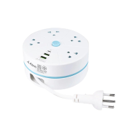 ราคา Asaki ปลั๊กไฟ มาตรฐาน มอก. ปลั๊กพ่วง รางปลั๊ก 3 ช่อง 2300w ยาว 3 เมตร รุ่น Ak-pl48 - ประกัน 3 ปี ปลั๊กตลับสีฟ้า 3เมตร (697041667749485)