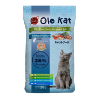 ราคา Ole Kat 3 Shape ขนาด 20 Kg [ไม่มีถุงแบ่งย่อย] อาหารเม็ดสำหรับแมวอายุ 1 ปีขึ้นไปทุกสายพันธุ์ ซีฟู๊ด (seafood) (728407834334837)