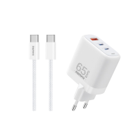 ราคา Remax Usb Charger รุ่น U60-acc65w -อะแดปเตอร์ หัวชาร์จusb 1พอร์ต และ Type-c 2พอร์ต แบบganชาร์จเร็ว65w มาพร้อมสายชาร์จ Type-c to Type-c undefined สี White/ขาว (753977241393336)