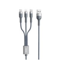 ราคา Remax Cable 3 in 1 Rc-070th - สายชาร์จ 3 หัว สำหรับ Usb / ไอโฟน / Type-c ชาร์จเร็ว 2a สายยาว 1.2 เมตร สี Silver/เงิน (713421990383574)