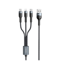 ราคา Remax Cable 3 in 1 Rc-070th - สายชาร์จ 3 หัว สำหรับ Usb /ไอโฟน / Type-c ชาร์จเร็ว 2a สายยาว 1.2 เมตร สี Black/ดำ (185392495370079)