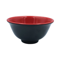 ราคา Sb Melamine จานชามเมลามีนสีแดงดำสไตล์ญี่ปุ่น ดำแดง B127-4.5d (811738590764973)