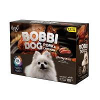 ราคา [ยกโหล] Bobbi Dog บ๊อบบี้ด็อก อาหารเปียกสำหรับสุนัข รสหมูและไก่ 12 ซอง จากเนื้อหมูแท้100% ขนาด 110 g./ซอง (795582540506250)