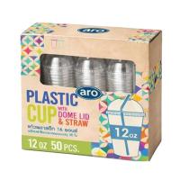 ราคา เอโร่แก้วน้ำ Pet12 Oz +ฝาโดม+หลอด (660513601096859)