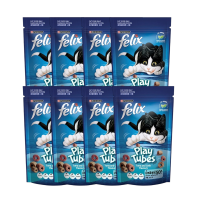ราคา [petclub] Friskies Party Mix, Felix Party Mix - ขนมแมว !! ยกกล่อง 8 ซอง Felix-ทูน่าและปู (701485937321074)