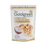 ราคา [ซองเดี่ยว] The Goldgreen - เม็ดมะม่วงเคลือบมะพร้าวอบกรอบ Cashew Nuts Coated Coconut 100 กรัม (639584029535993)
