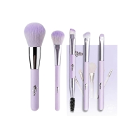 ราคา Pala ชุดแปรงแต่งหน้า 5ชิ้น แปรงแต่งหน้า แปรงปัดแก้ม Travel Brush Set ขนแปรงบางเบา นุ่มละเอียด ไม่บาดผิว มีกระเป๋า ชุดแปรงสีม่วง-p878 ชุดแปรงสีม่วง-p878 (683161688332628)