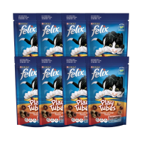 ราคา [petclub] Friskies Party Mix, Felix Party Mix - ขนมแมว !! ยกกล่อง 8 ซอง Felix-ไก่และตับ (387865869009319)