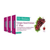 ราคา [ผลิตภัณฑ์ดูแลผิว] Hi-balanz Grape Seed Extract C Plus สารสกัดจากเมล็ดองุ่น 3 กล่อง รวม 90 แคปซูล (266081355044452)