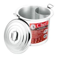 ราคา หัวม้าลาย หม้อก๋วยเตี๋ยว ขนาด 45 ซม. 2 ช่องโค้ง รุ่น Chef (7497389113539)