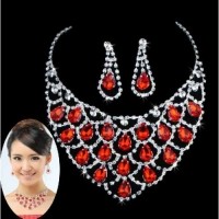 ราคา สร้อยคอต่างหูเข้าชุด เครื่องประดับแฟชั่นเกาหลีใส่งานราตรีงานแต่งงาน นำเข้า - พร้อมส่ง012 ราคา 595 บาท