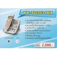 ราคา โทรศัพท์ไร้สาย พานาโซนิค KX-TG3721BX สีเงิน ซิลเวอร์ (000393)