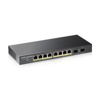 Zyxel 8-port Gigabit Smart Managed High Power PoE+ Switch with 2GbE Uplink GS1900-10HP