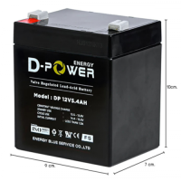 ราคา Battery Zircon D-Power 12V 5.4AH