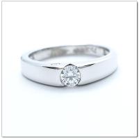 ราคา แหวนเพชรผู้ชาย แหวนเพชรเม็ดเดี่ยว ขนาด 20 ตังค์ ดีไซน์เก๋