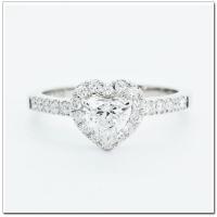 ราคา แหวนทองคำขาวฝังเพชร แหวนเพชรแฟนซี แหวนเพชรหัวใจ - GR1111