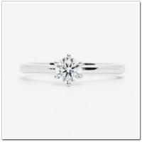 ราคา แหวนเพชรเม็ดเดี่ยวน้ำ 100 แหวนทองคำขาวฝังเพชร | GR1190