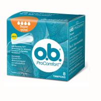 โอ.บี.โปร คอมฟอร์ท ผ้าอนามัยแบบสอด สำหรับวันมามากเป็นพิเศษ 8 ชิ้น (O.B. Pro Comfort Tampons For Heavy Flow 8 pc.)