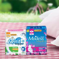 โมเดส สปิริต ผ้าอนามัยแผ่นบางสบาย แบบไม่มีปีก 20 ชิ้น (Modess Spirit Cottony Soft Regular Non-Wing Sanitary Pad 20 pcs)