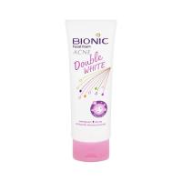 ไบโอนิค ครีมโฟมล้างหน้า สูตรเพื่อผิวหน้า กระจ่างใส ลดปัญหาสิว 80กรัม (Bionic Facial Foam Acne Double White Facial Foam For Washing Face 80g)