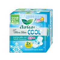 ลอรีเอะ ซูเปอร์ อัลตร้า สลิม คูล ผ้าอนามัยแบบมีปีก สำหรับกลางวัน ขนาด 22.5ซม. 16 ชิ้น