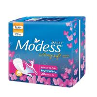 โมเดส ผ้าอนามัยแผ่นบางสบาย แบบไม่มีปีก 20 ชิ้น (Modess Cottony Soft Regular Non-Wing Sanitary Pad 20 pcs)