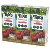 ราคา ทิปโก้น้ำเชอรี่เบอรี่+องุ่น100% 200มล.x3 TIPCO (18740715)