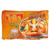 ไวไวบะหมี่กึ่งสำเร็จรูปรสต้มยำกุ้งน้ำข้น 60กรัม แพค 10ซอง