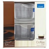 ราคา OCEAN ชุดกาแฟแก้วพร้อมจานรอง ใส แพ็ค 2 OCEAN (25285874)