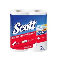 สก๊อตต์ ทาวเวล กระดาษทิชชูอเนกประสงค์ ม้วนใหญ่ 2 ม้วน (Scott Towels Big Roll Multi-Purpose Tissue 2 Rolls)