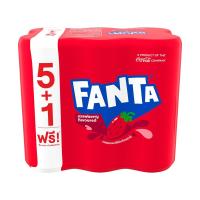 ราคา แฟนต้าน้ำแดงกระป๋อง 325มล.X6 FANTA (6808549)