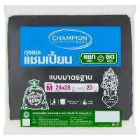 แชมเปี้ยน ถุงขยะแบบมาตราฐาน ขนาด 24 x 28 นิ้ว 20 ใบ (Champion 24&quot; x 28&quot; Garbage Bags 20 pcs)
